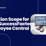 SAP SuccessFactors Employee Central – solution scope banner with digital patterns.