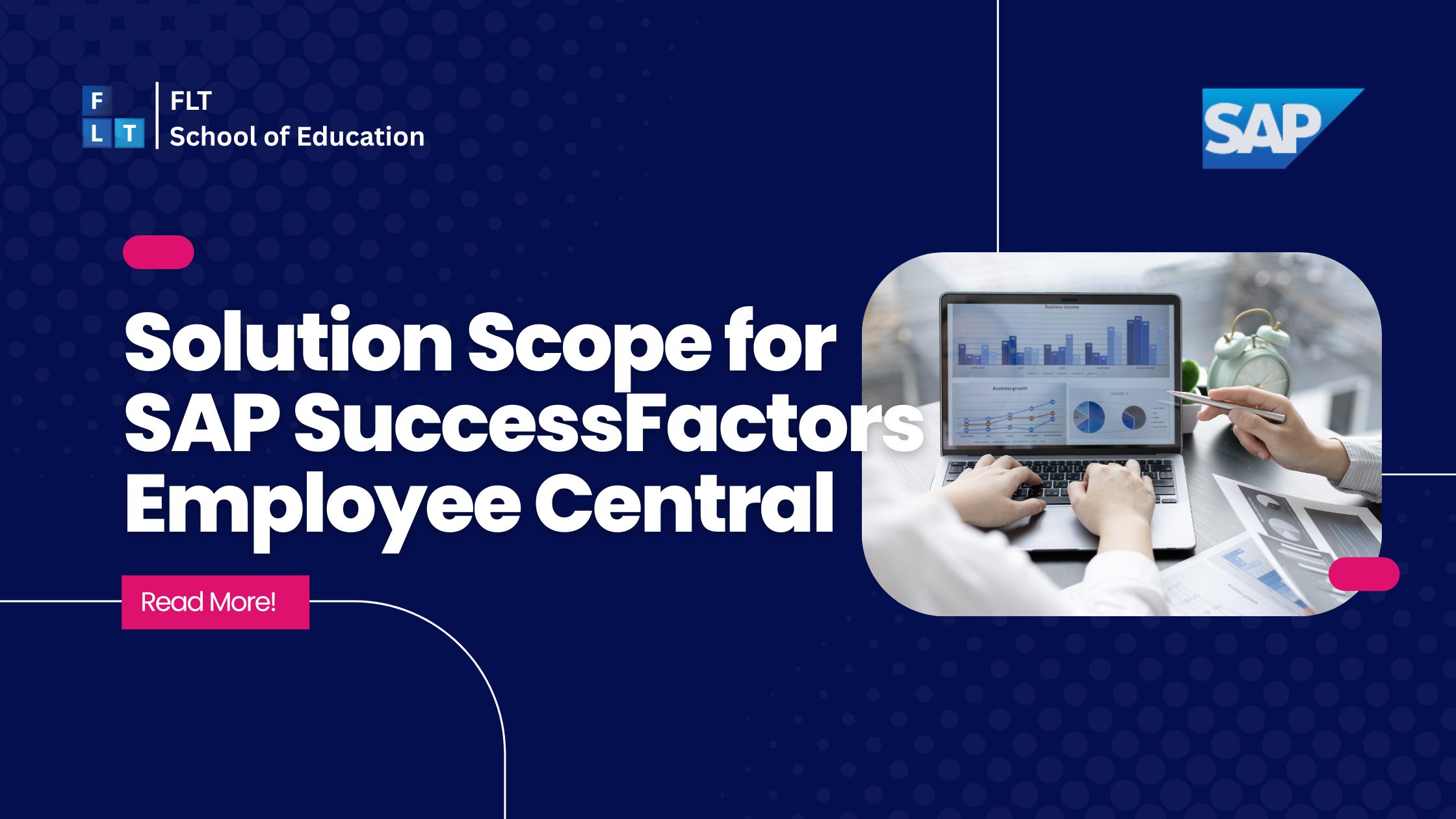 SAP SuccessFactors Employee Central – solution scope banner with digital patterns.
