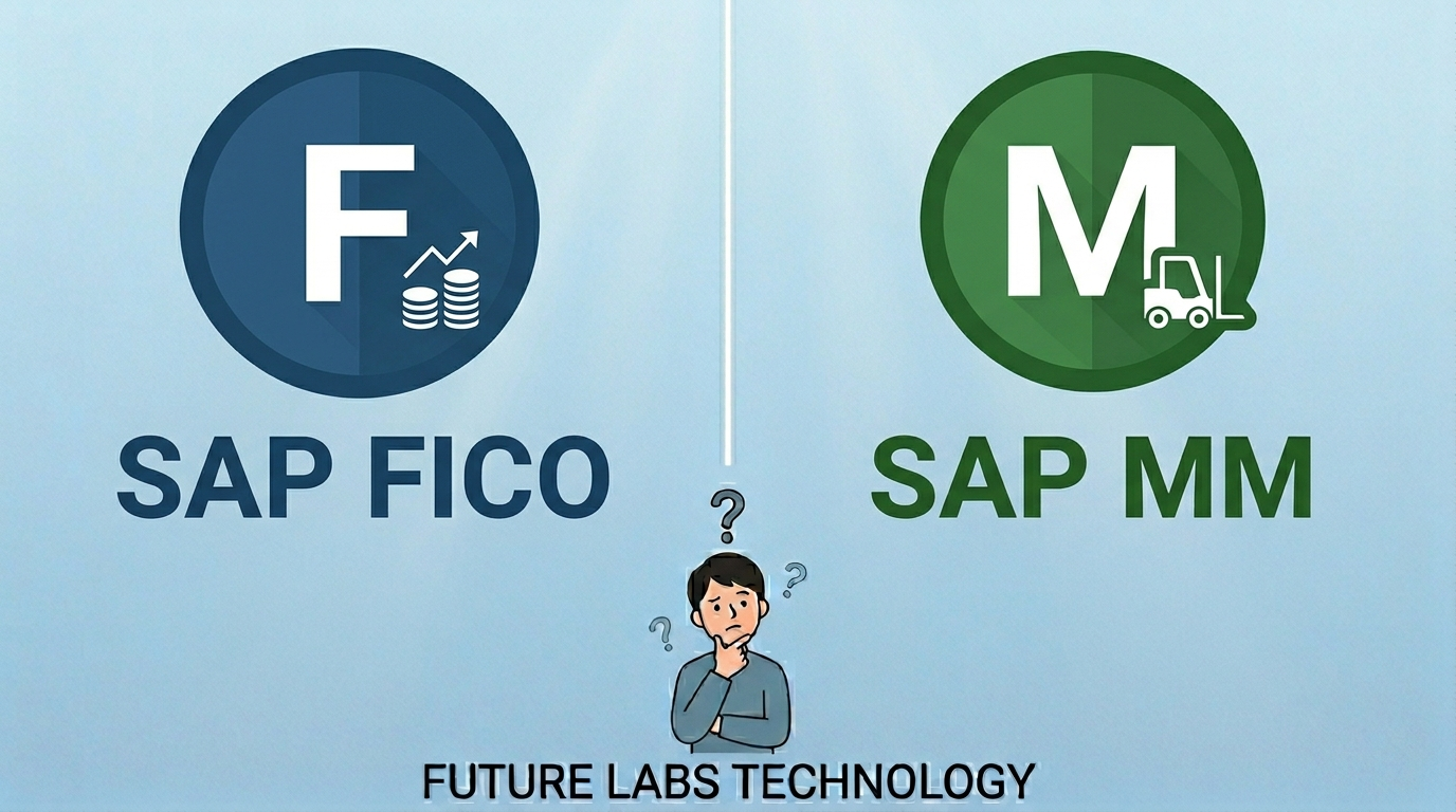 SAP FICO vs SAP MM comparison showing finance and materials management modules to help professionals choose the right SAP career path in 2026